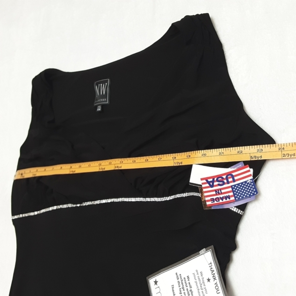 NWT NIGHTWAY Black Sleeveless Dress Womens 18W - Picture 10 of 14